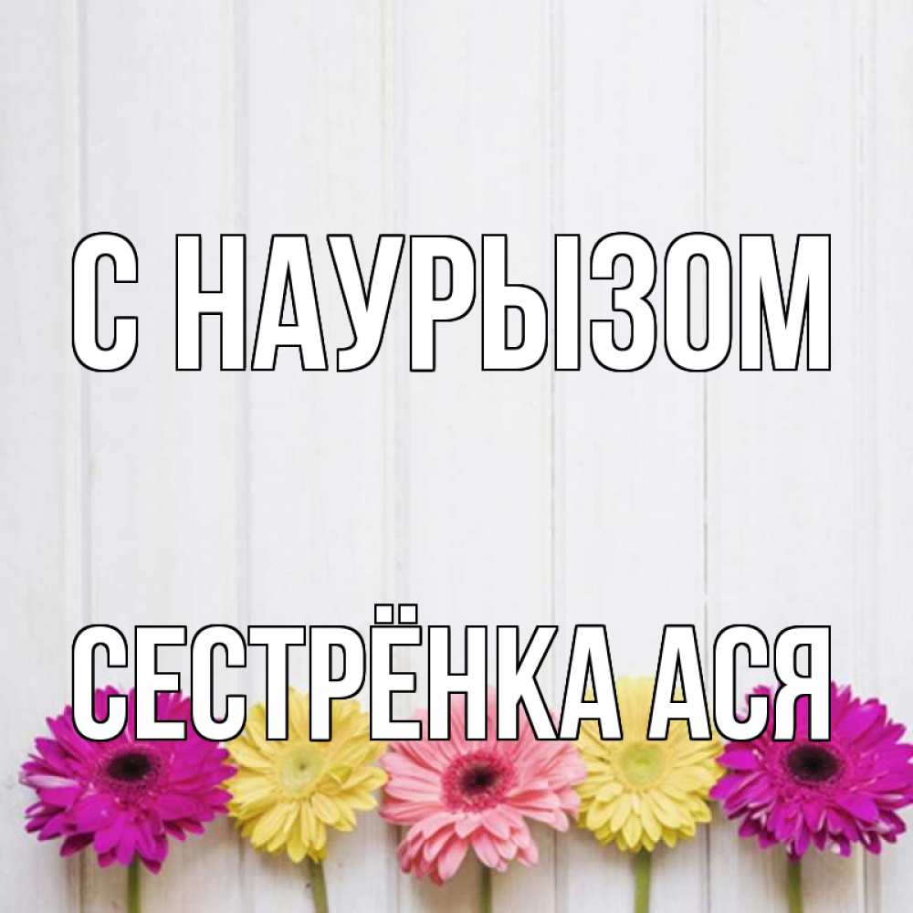 Открытка на каждый день с именем, Сестрёнка-Ася С наурызом женщинам 1 Прикольная открытка с пожеланием онлайн скачать бесплатно 