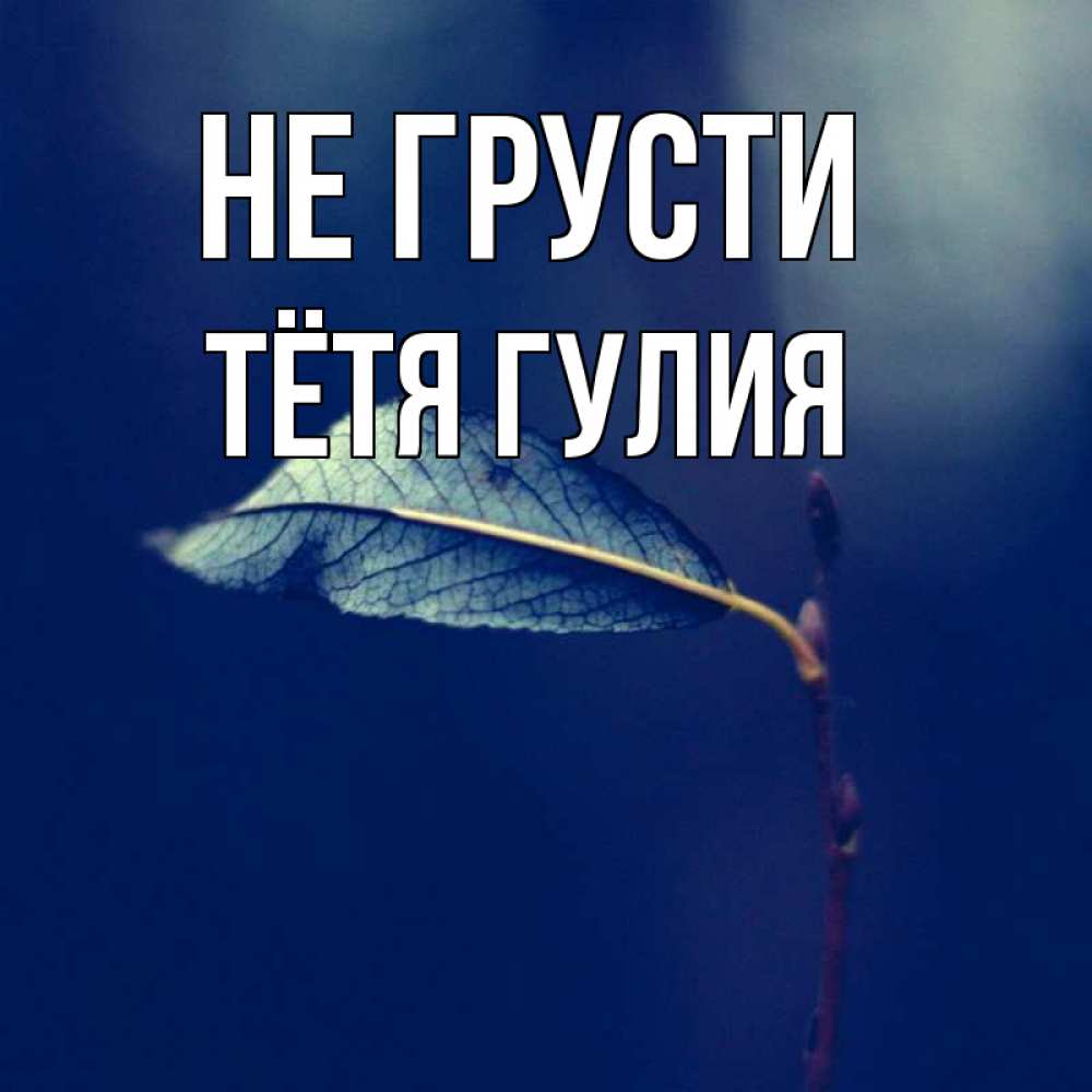 Открытка на каждый день с именем, Тётя-Гулия Не грусти растение Прикольная открытка с пожеланием онлайн скачать бесплатно 