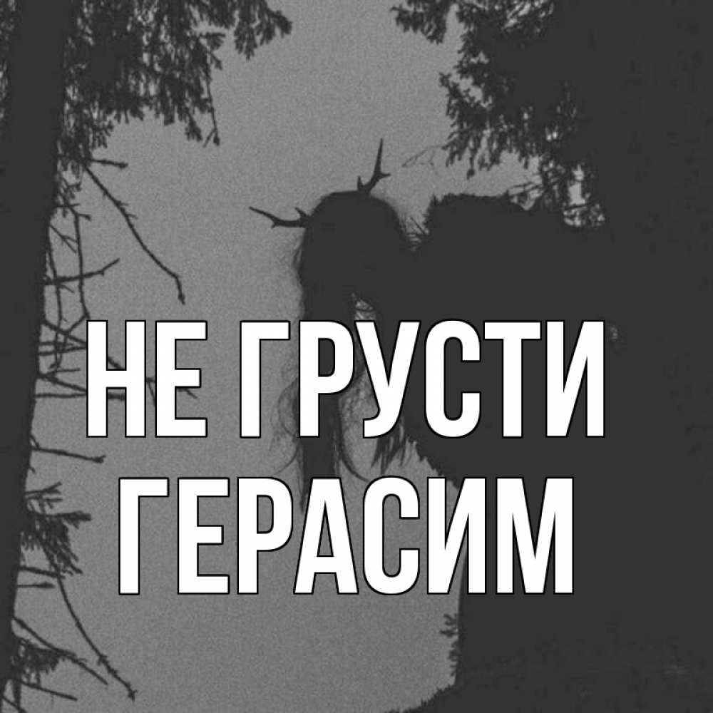 Открытка на каждый день с именем, Герасим Не грусти чудище лесное Прикольная открытка с пожеланием онлайн скачать бесплатно 