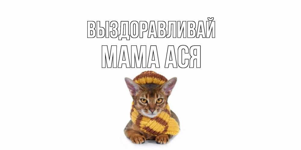 Открытка на каждый день с именем, Мама-Ася Выздоравливай родные не болейте Прикольная открытка с пожеланием онлайн скачать бесплатно 