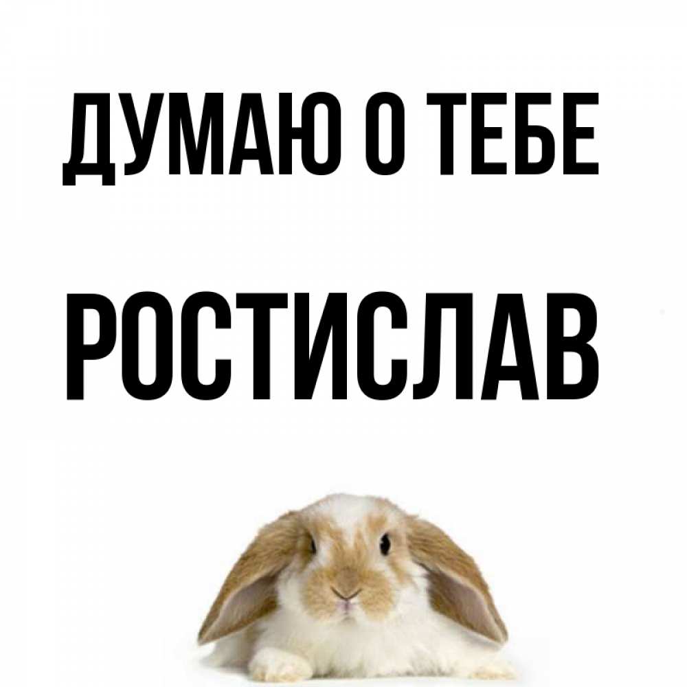 Открытка на каждый день с именем, Ростислав Думаю о тебе подписать своими руками онлайн Прикольная открытка с пожеланием онлайн скачать бесплатно 