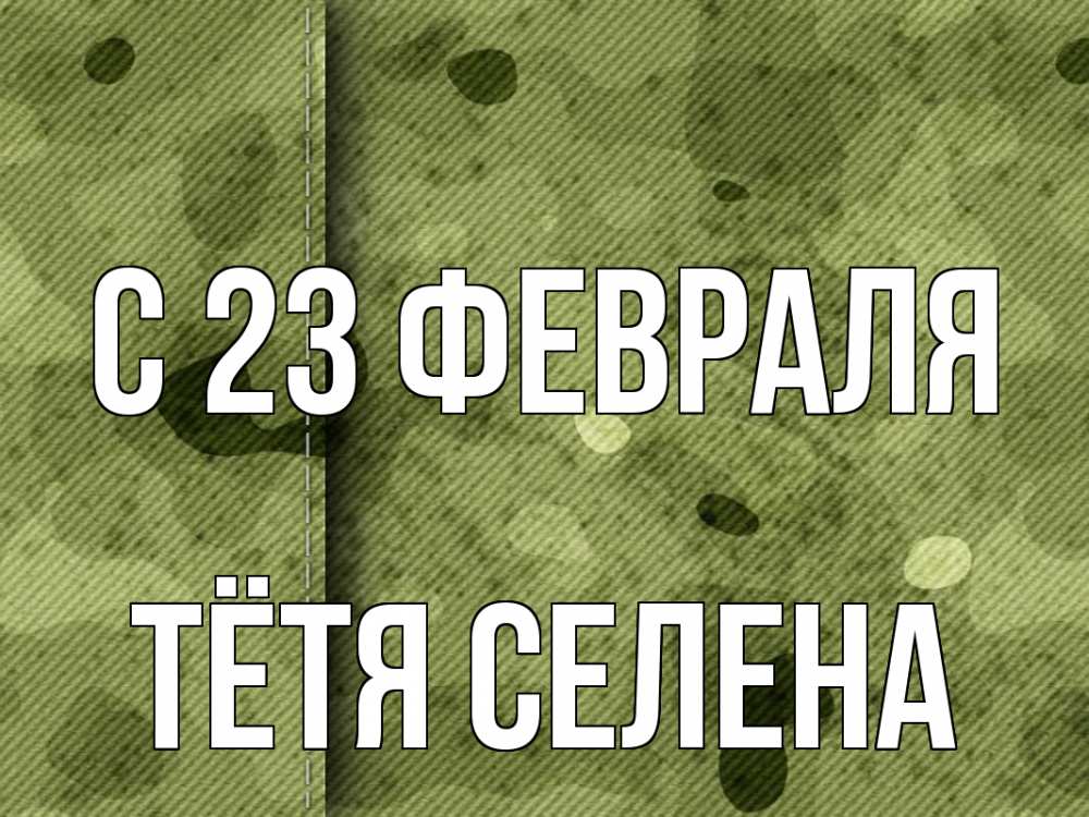 Открытка на каждый день с именем, Тётя-Селена С 23 февраля 23 февраля Прикольная открытка с пожеланием онлайн скачать бесплатно 