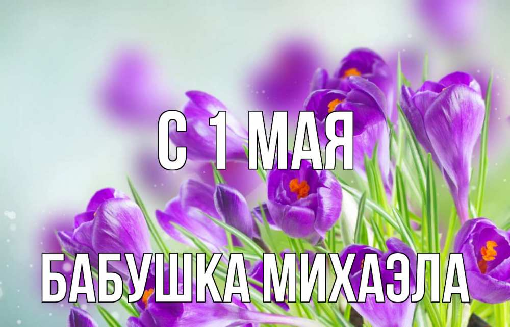 Открытка на каждый день с именем, Бабушка-Михаэла С 1 мая 1 мая Прикольная открытка с пожеланием онлайн скачать бесплатно 