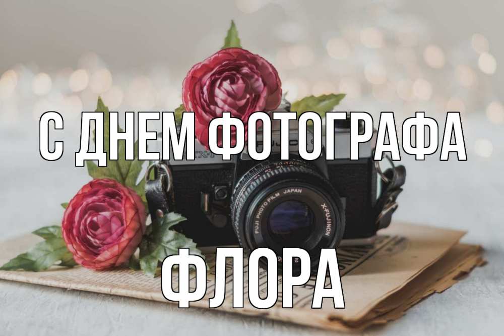 Открытка на каждый день с именем, Флора С днем фотографа с днем фотографа Прикольная открытка с пожеланием онлайн скачать бесплатно 