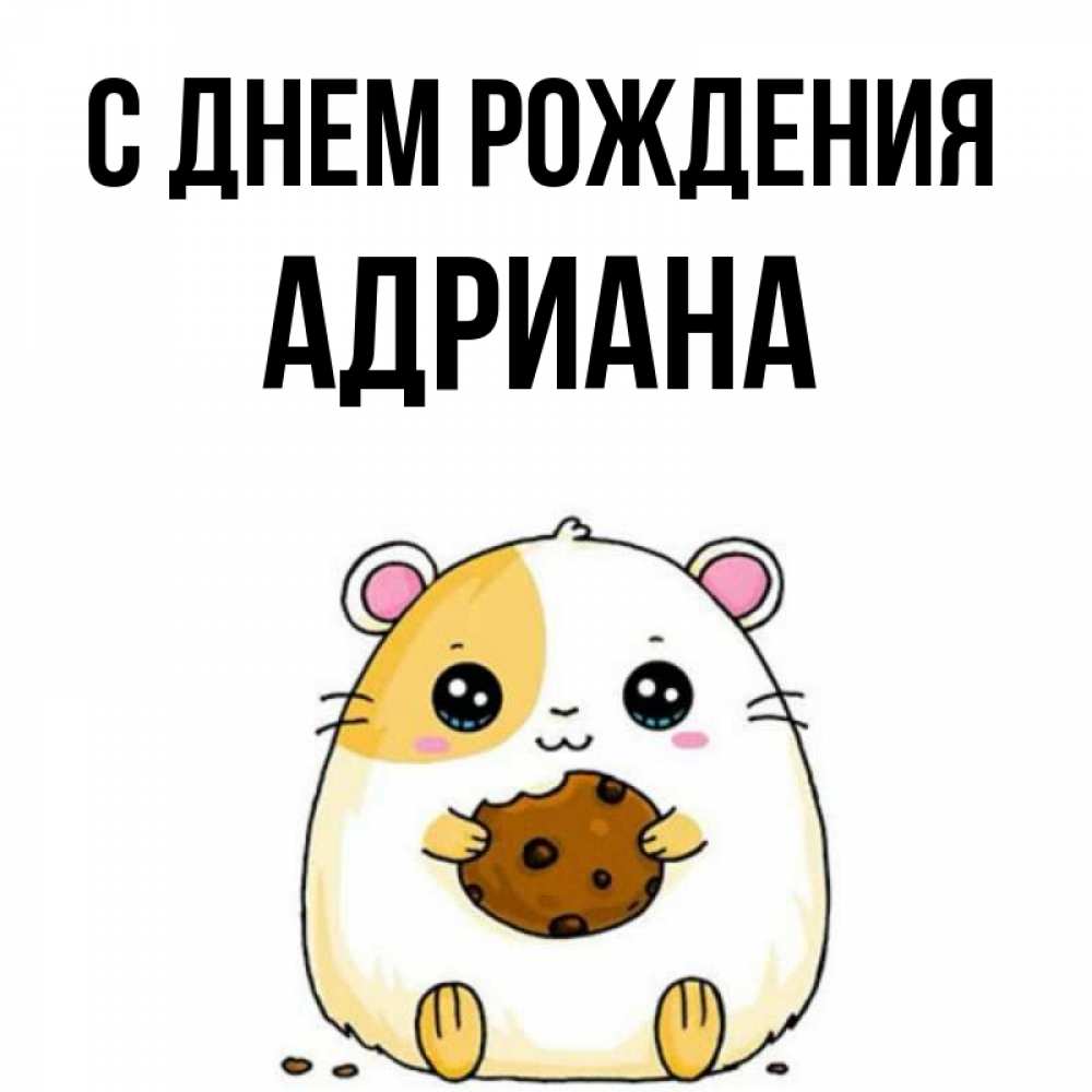 Открытка на каждый день с именем, Адриана С днем рождения с днюхой Прикольная открытка с пожеланием онлайн скачать бесплатно 