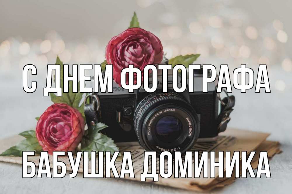 Открытка на каждый день с именем, Бабушка-Доминика С днем фотографа с днем фотографа Прикольная открытка с пожеланием онлайн скачать бесплатно 