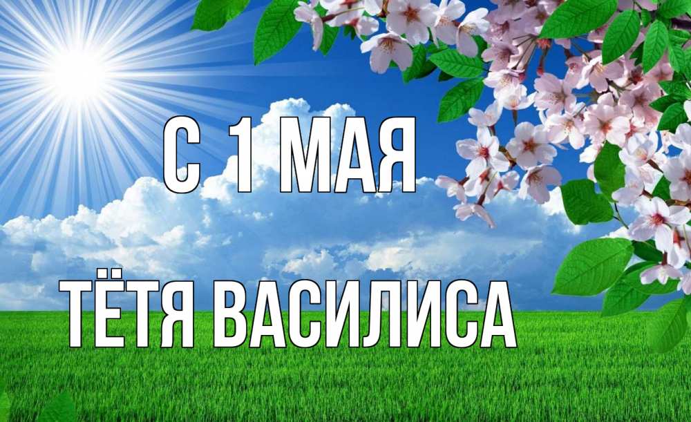 Открытка на каждый день с именем, Тётя-Василиса С 1 мая С 1 мая Прикольная открытка с пожеланием онлайн скачать бесплатно 