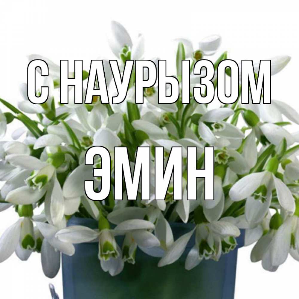 Открытка на каждый день с именем, Эмин С наурызом цветы к наурызу новый год в Казахстане Прикольная открытка с пожеланием онлайн скачать бесплатно 