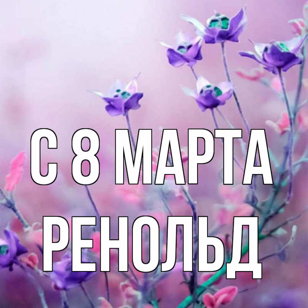 Открытка на каждый день с именем, Ренольд С 8 МАРТА международный женский день 2 Прикольная открытка с пожеланием онлайн скачать бесплатно 