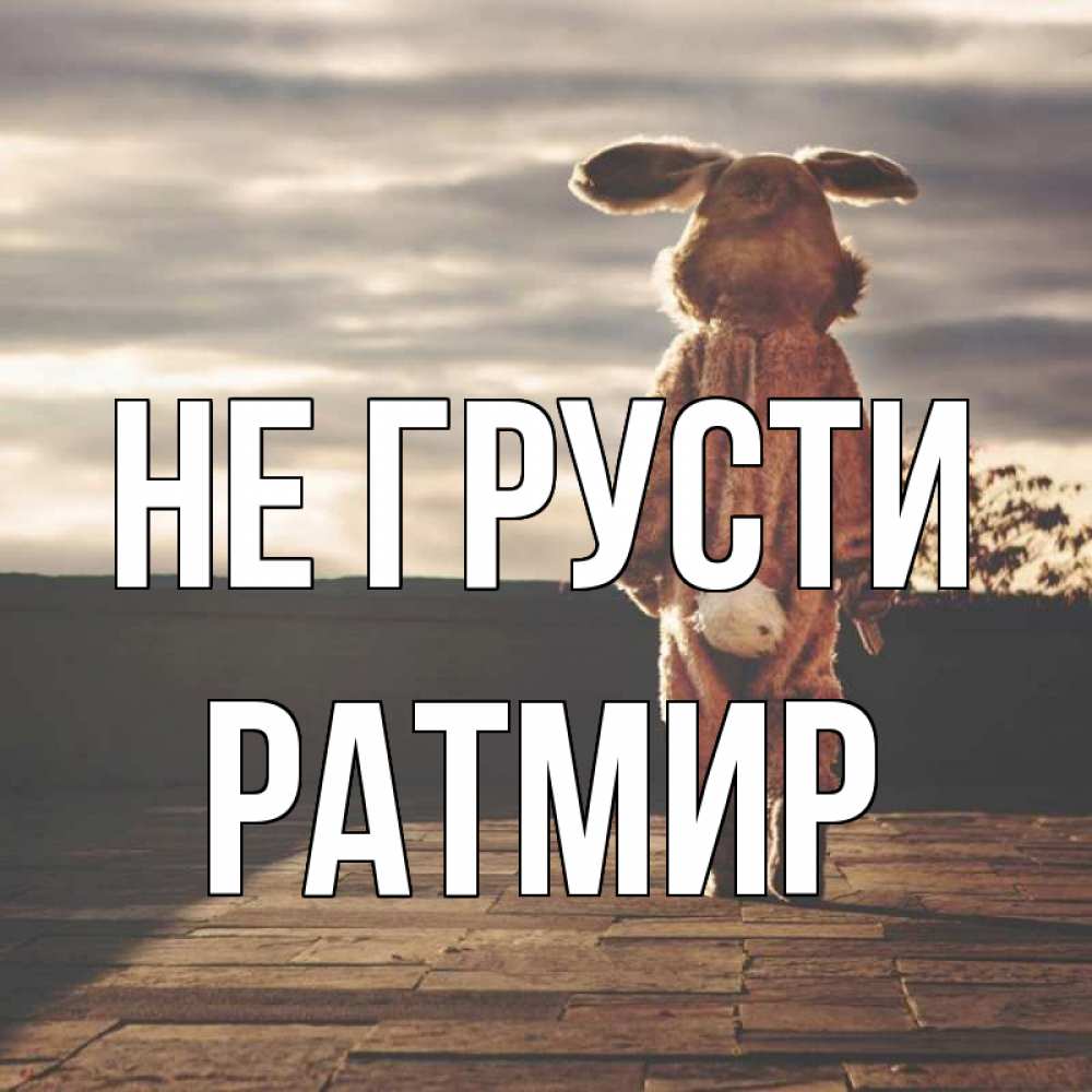 Открытка на каждый день с именем, Ратмир Не грусти со спины Прикольная открытка с пожеланием онлайн скачать бесплатно 