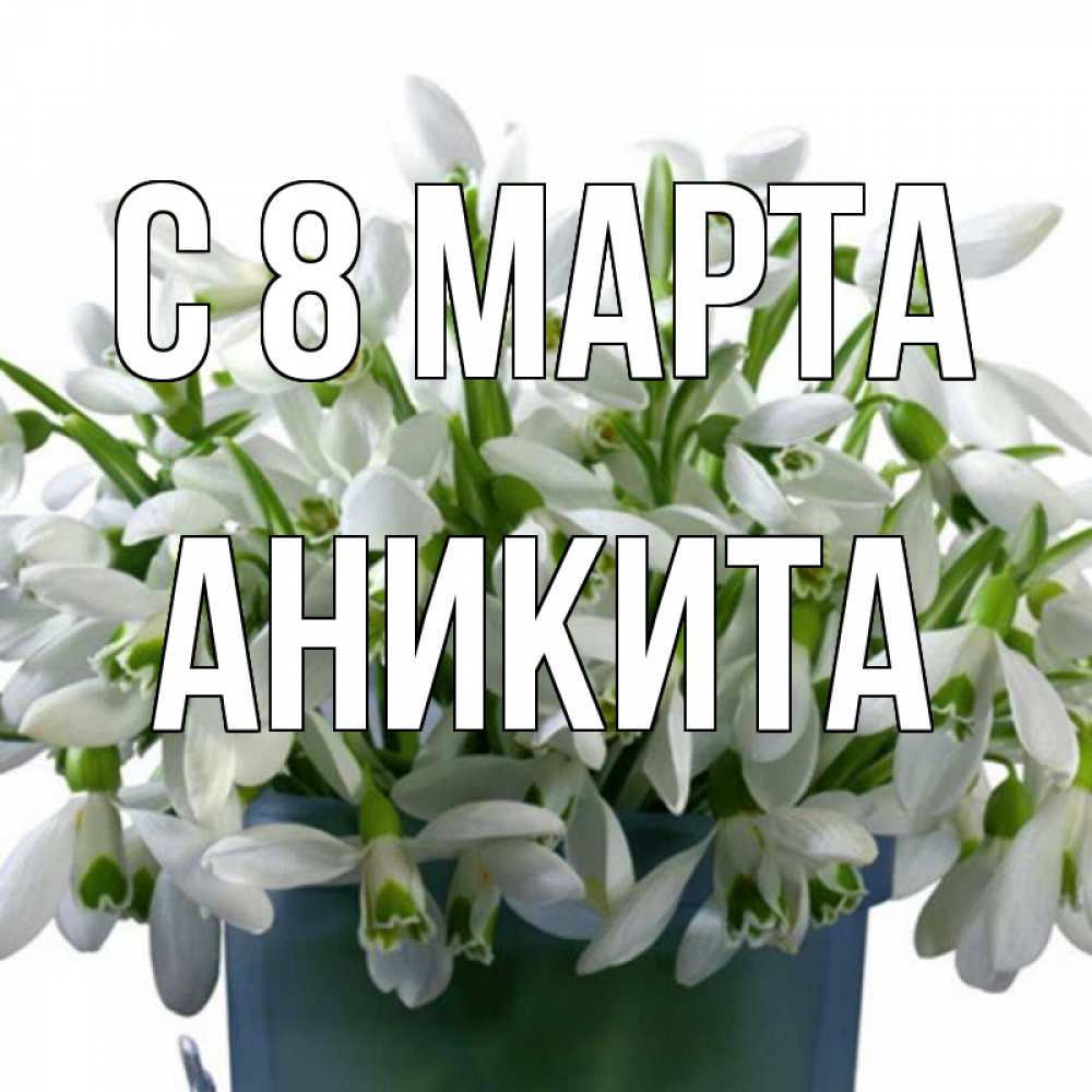 Открытка на каждый день с именем, Аникита С 8 марта цветы к международному женскому дню Прикольная открытка с пожеланием онлайн скачать бесплатно 