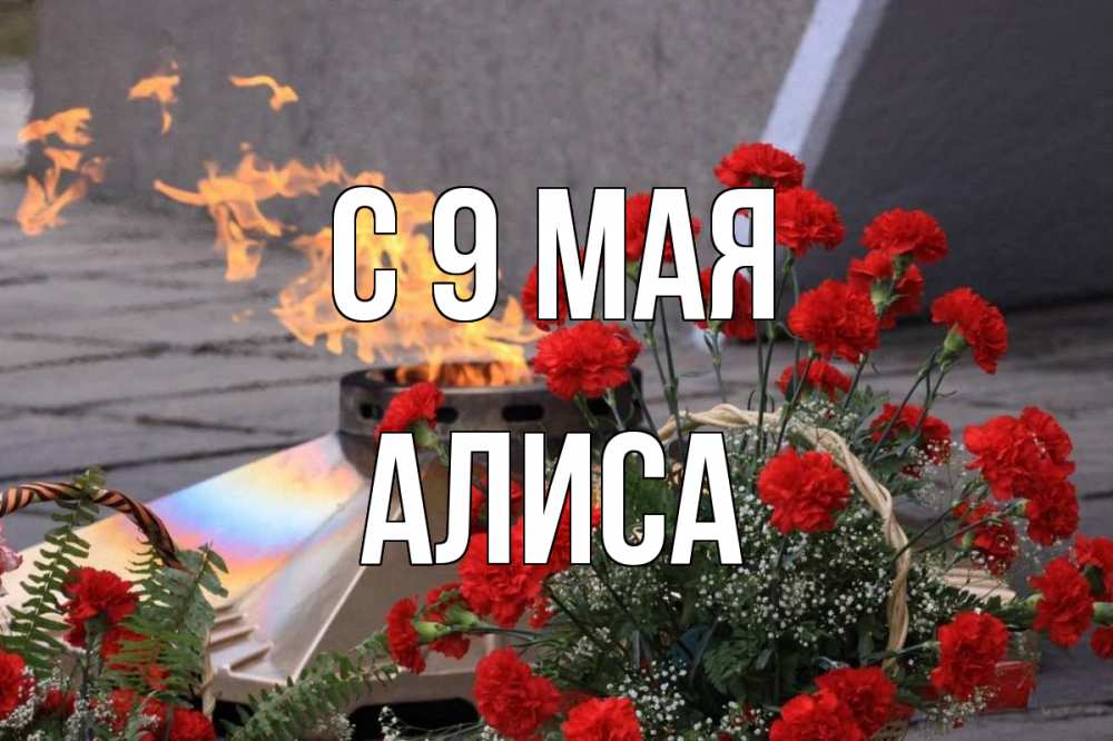 Открытка на каждый день с именем, Алиса С 9 мая 9 мая Прикольная открытка с пожеланием онлайн скачать бесплатно 