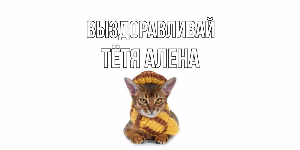 Открытка на каждый день с именем, Тётя-Алена Выздоравливай родные не болейте Прикольная открытка с пожеланием онлайн скачать бесплатно 