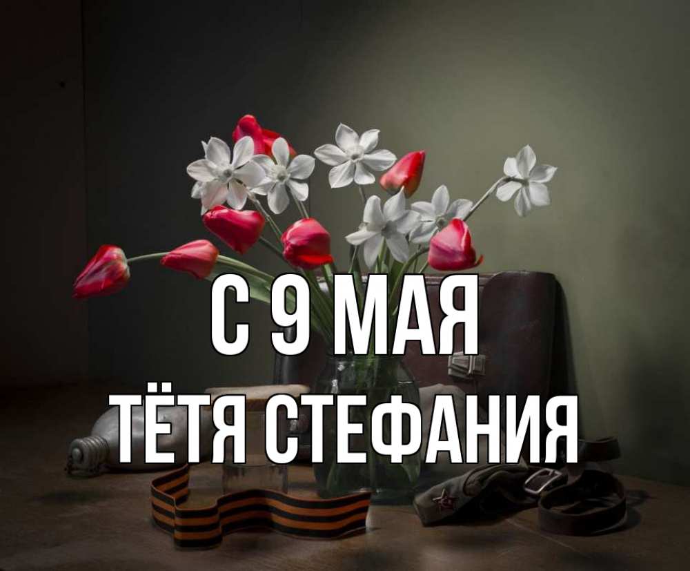 Открытка на каждый день с именем, Тётя-Стефания С 9 мая 9 мая Прикольная открытка с пожеланием онлайн скачать бесплатно 