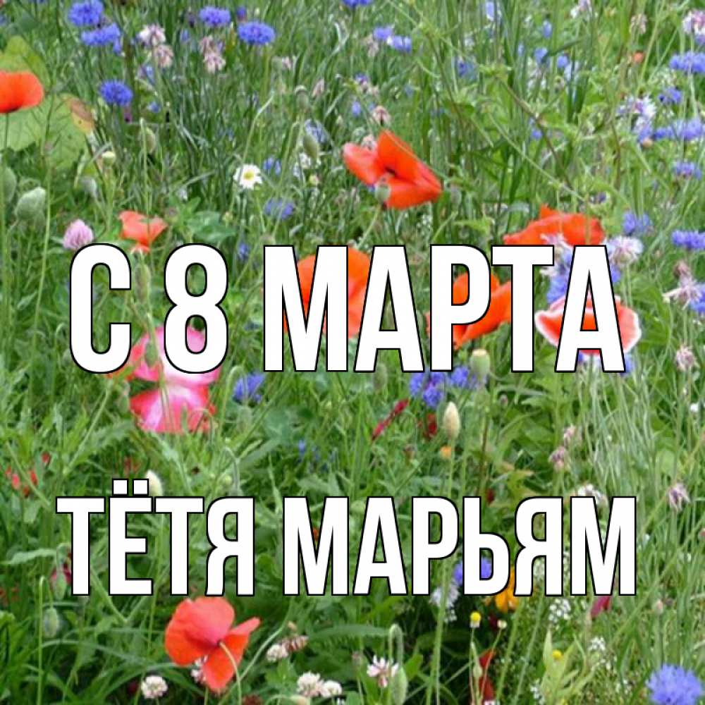 Открытка на каждый день с именем, Тётя-Марьям С 8 марта международный женский день 4 Прикольная открытка с пожеланием онлайн скачать бесплатно 