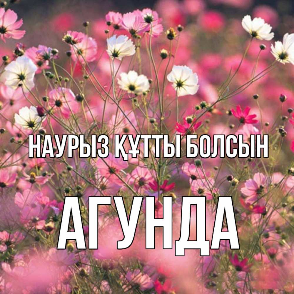 Открытка на каждый день с именем, Агунда Наурыз құтты болсын красиво 1 Прикольная открытка с пожеланием онлайн скачать бесплатно 