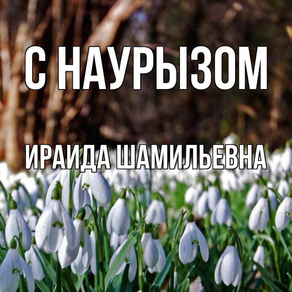 Открытка с именем, Ираида Шамильевна, С наурызом