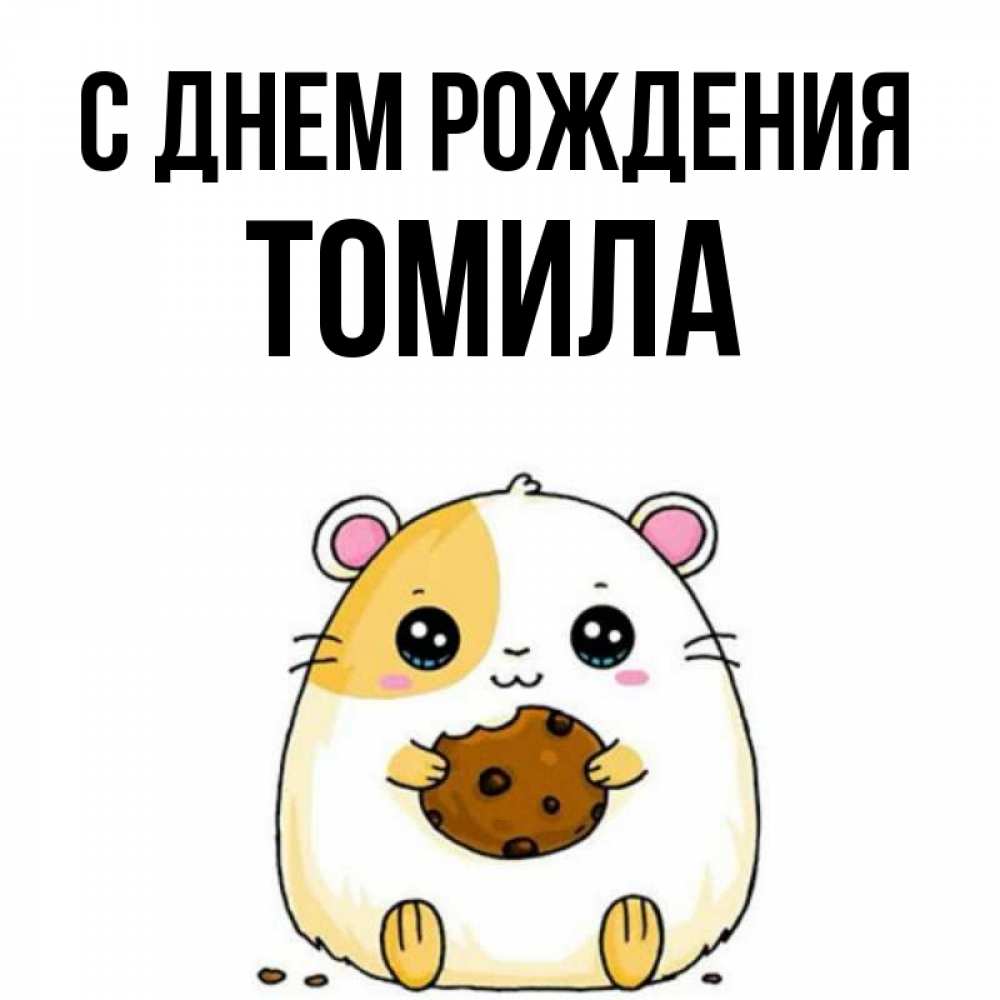 Открытка на каждый день с именем, Томила С днем рождения с днюхой Прикольная открытка с пожеланием онлайн скачать бесплатно 