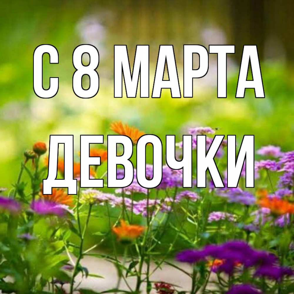 Картинка С 8 МАРТА, ДЕВОЧКИ