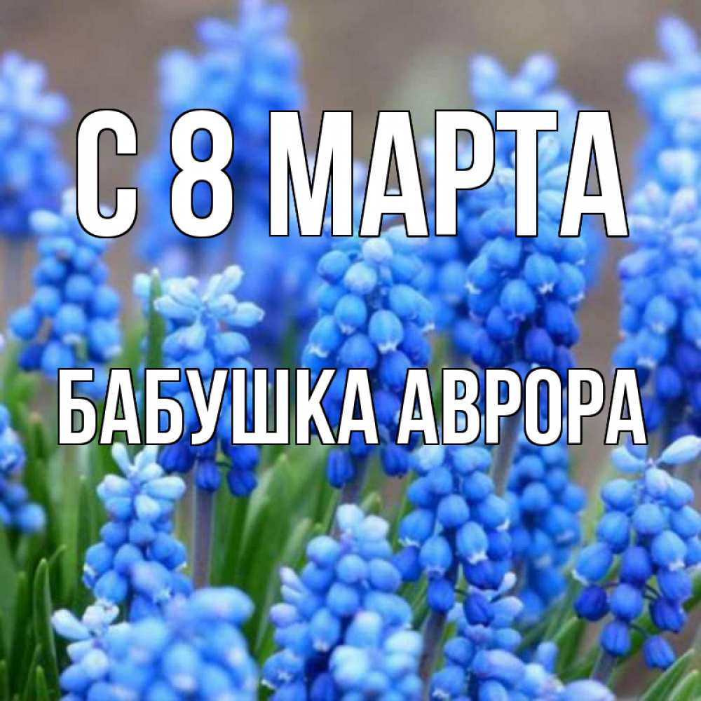 Открытка на каждый день с именем, Бабушка-Аврора С 8 МАРТА Поздравительная открытка для женщин с цветами на праздничную дату Прикольная открытка с пожеланием онлайн скачать бесплатно 