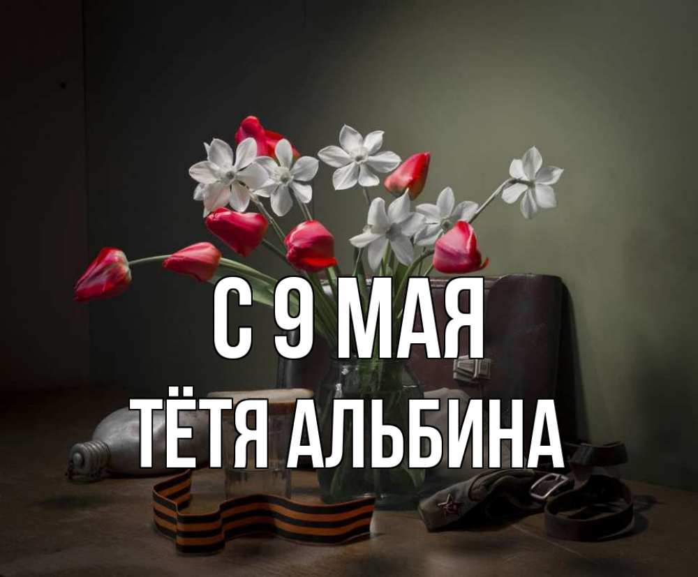 Открытка на каждый день с именем, Тётя-Альбина С 9 мая 9 мая Прикольная открытка с пожеланием онлайн скачать бесплатно 