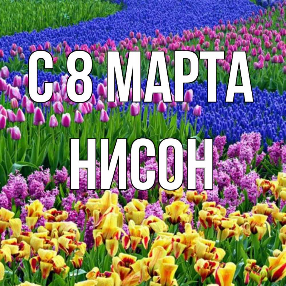 Открытка на каждый день с именем, Нисон С 8 марта цветы Прикольная открытка с пожеланием онлайн скачать бесплатно 