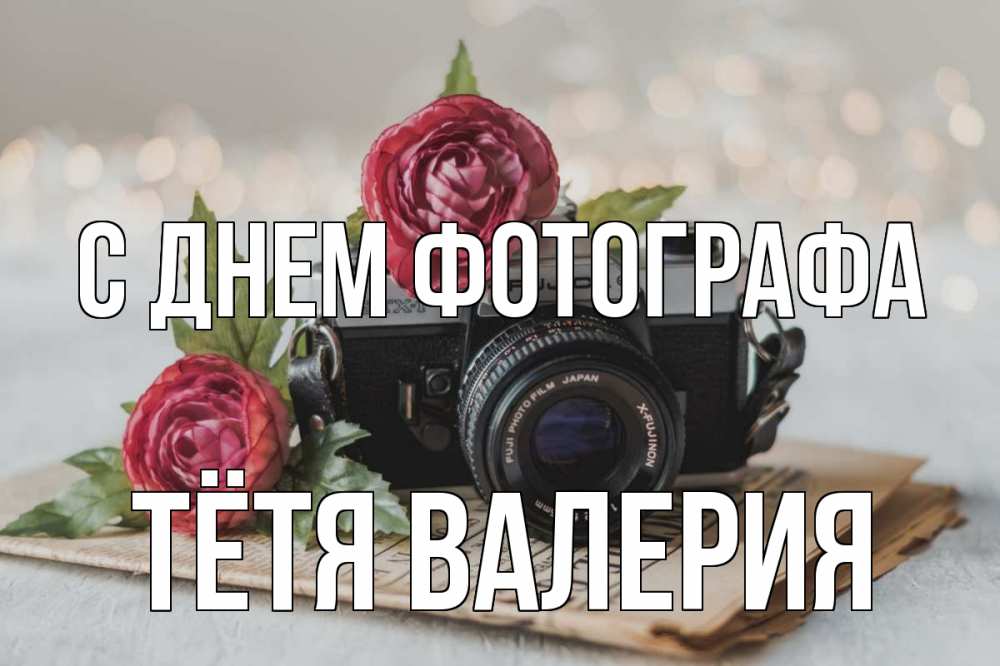 Открытка на каждый день с именем, Тётя-Валерия С днем фотографа с днем фотографа Прикольная открытка с пожеланием онлайн скачать бесплатно 