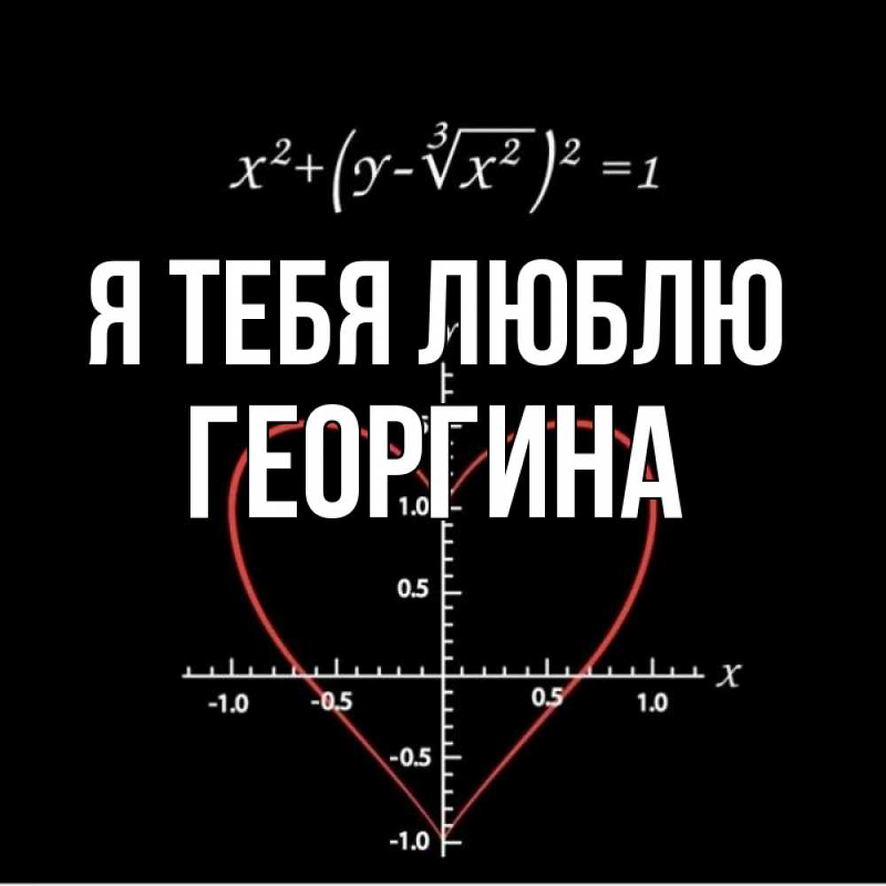 Открытка на каждый день с именем, Георгина Я тебя люблю сердечная формула Прикольная открытка с пожеланием онлайн скачать бесплатно 