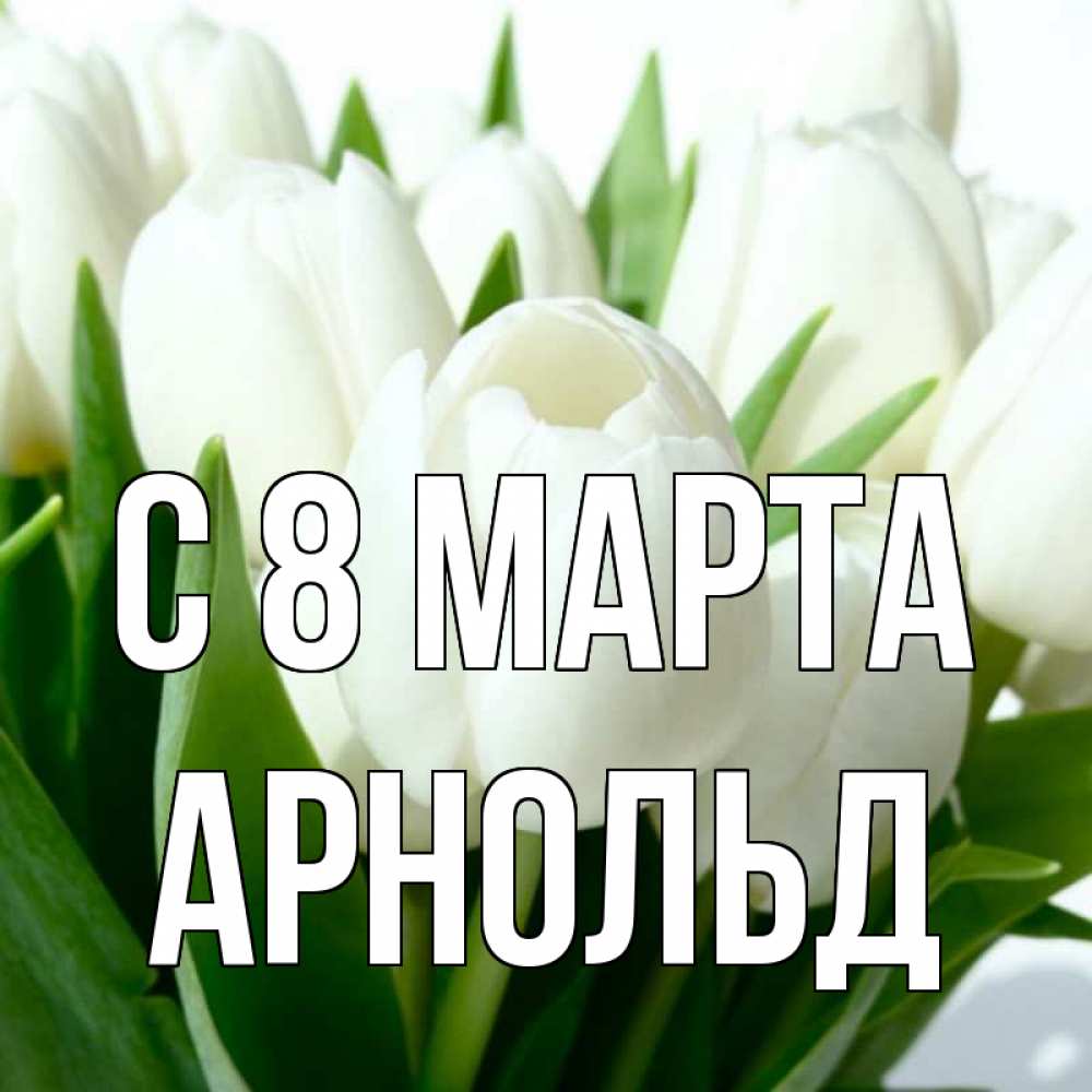 Открытка на каждый день с именем, Арнольд С 8 МАРТА цветы Прикольная открытка с пожеланием онлайн скачать бесплатно 