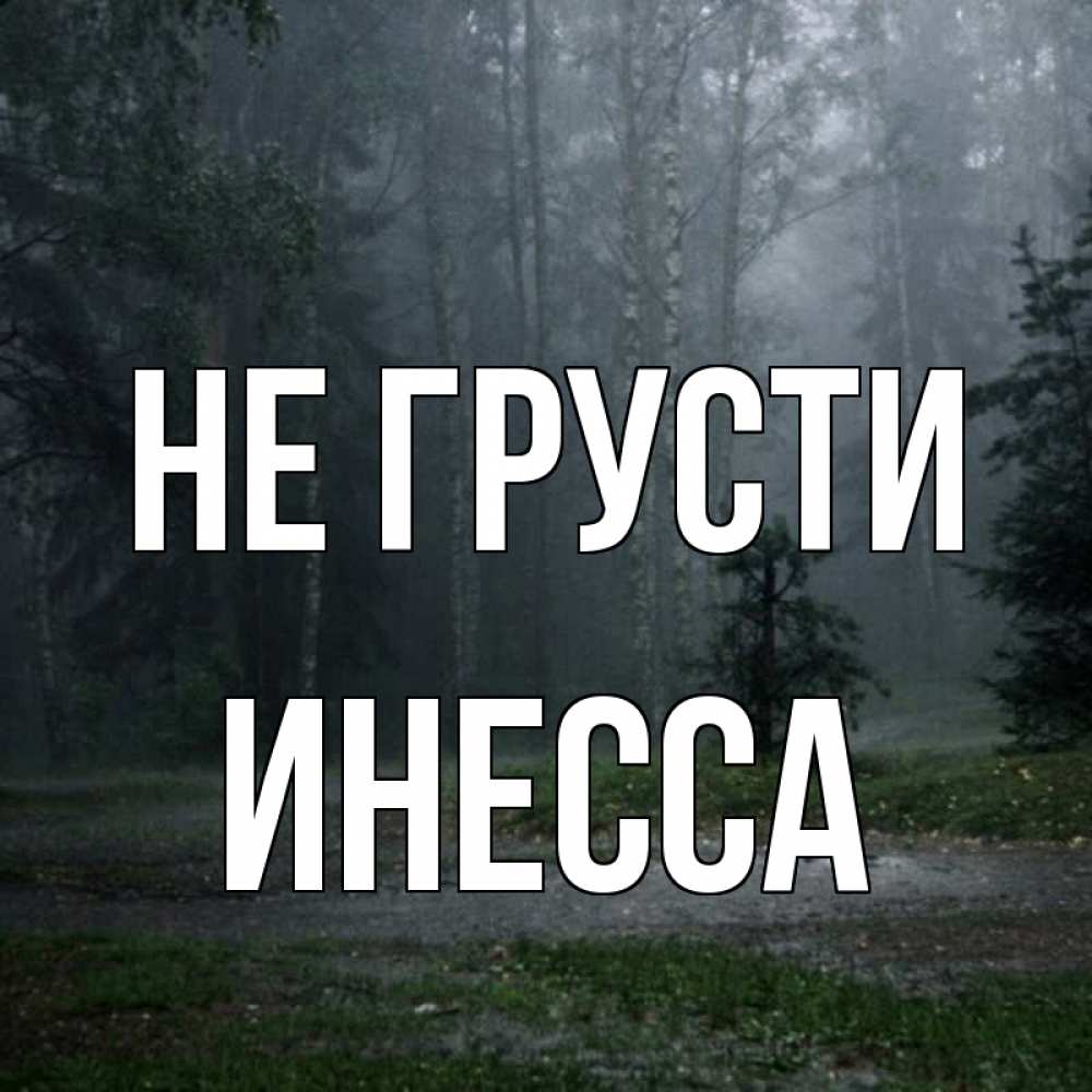 Открытка на каждый день с именем, Инесса Не грусти осень Прикольная открытка с пожеланием онлайн скачать бесплатно 