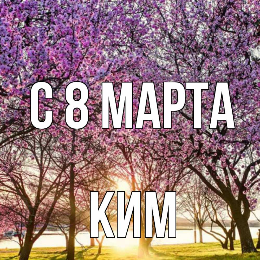 Открытка на каждый день с именем, Ким С 8 МАРТА международный женский день Прикольная открытка с пожеланием онлайн скачать бесплатно 