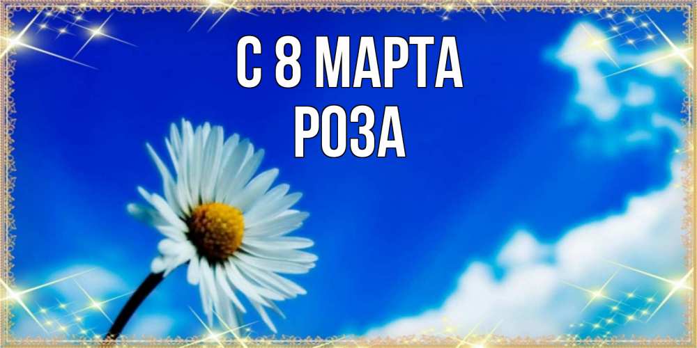 Открытка на каждый день с именем, Роза С 8 марта красивая открытка в синих тонах Прикольная открытка с пожеланием онлайн скачать бесплатно 