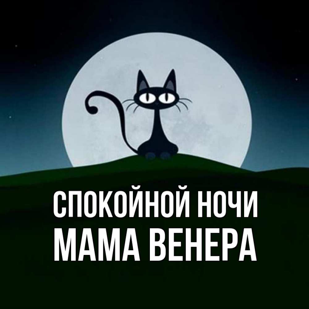Открытка на каждый день с именем, Мама-Венера Спокойной ночи хорошо выспаться ночью и без кошмаров Прикольная открытка с пожеланием онлайн скачать бесплатно 