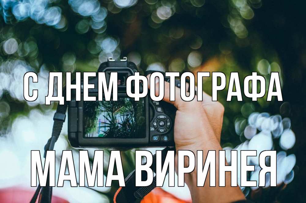 Открытка на каждый день с именем, Мама-Виринея С днем фотографа с днем фотографа Прикольная открытка с пожеланием онлайн скачать бесплатно 