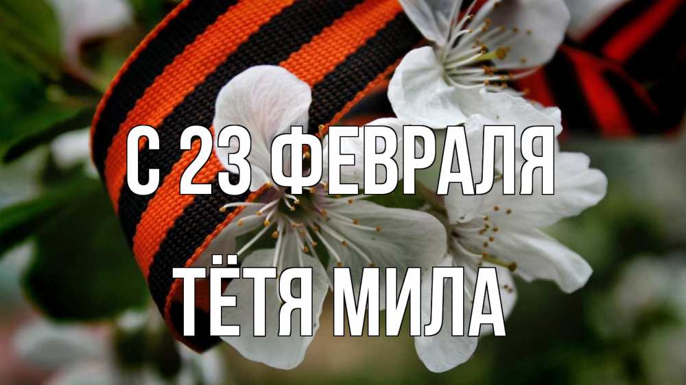 Открытка на каждый день с именем, Тётя-Мила С 23 февраля 23 февраля Прикольная открытка с пожеланием онлайн скачать бесплатно 