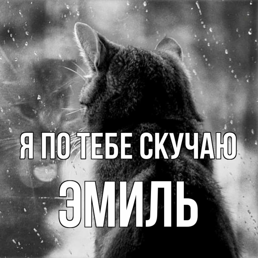 Открытка на каждый день с именем, Эмиль Я по тебе скучаю скорее ко мне приходи 1 Прикольная открытка с пожеланием онлайн скачать бесплатно 