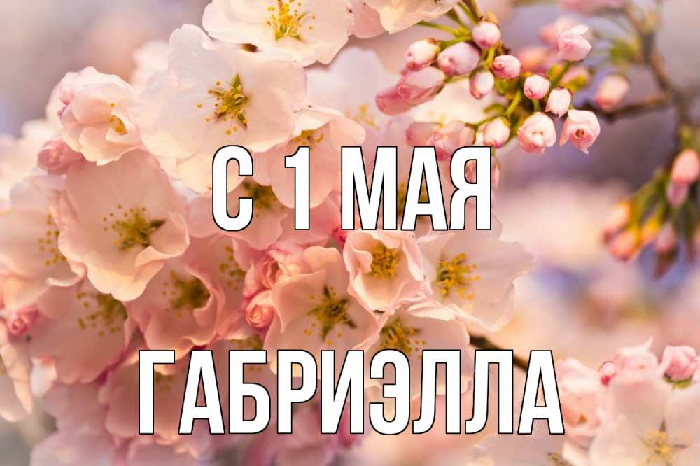 Открытка на каждый день с именем, Габриэлла С 1 мая С 1 мая Прикольная открытка с пожеланием онлайн скачать бесплатно 