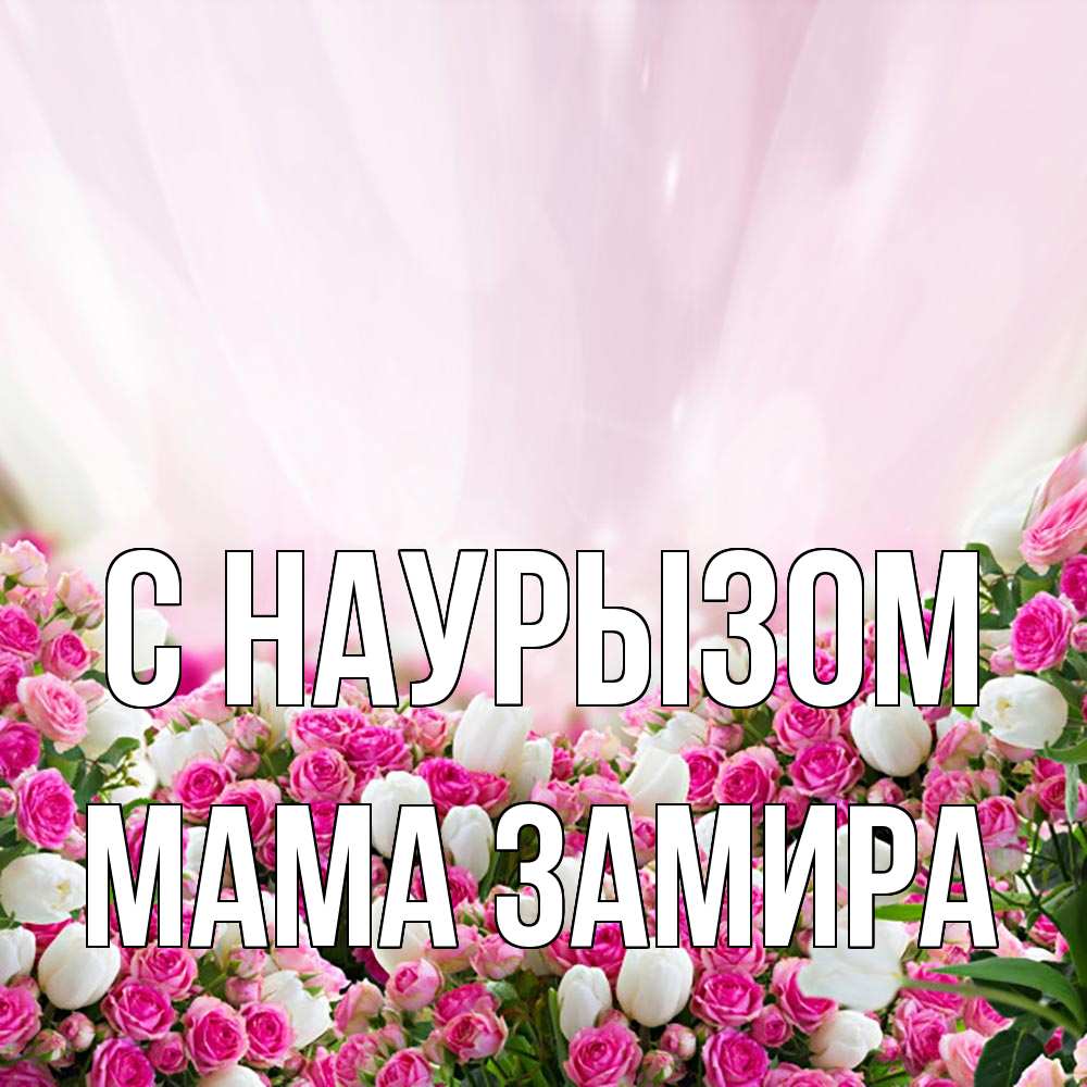 Открытка на каждый день с именем, Мама-Замира С наурызом под снегом Прикольная открытка с пожеланием онлайн скачать бесплатно 