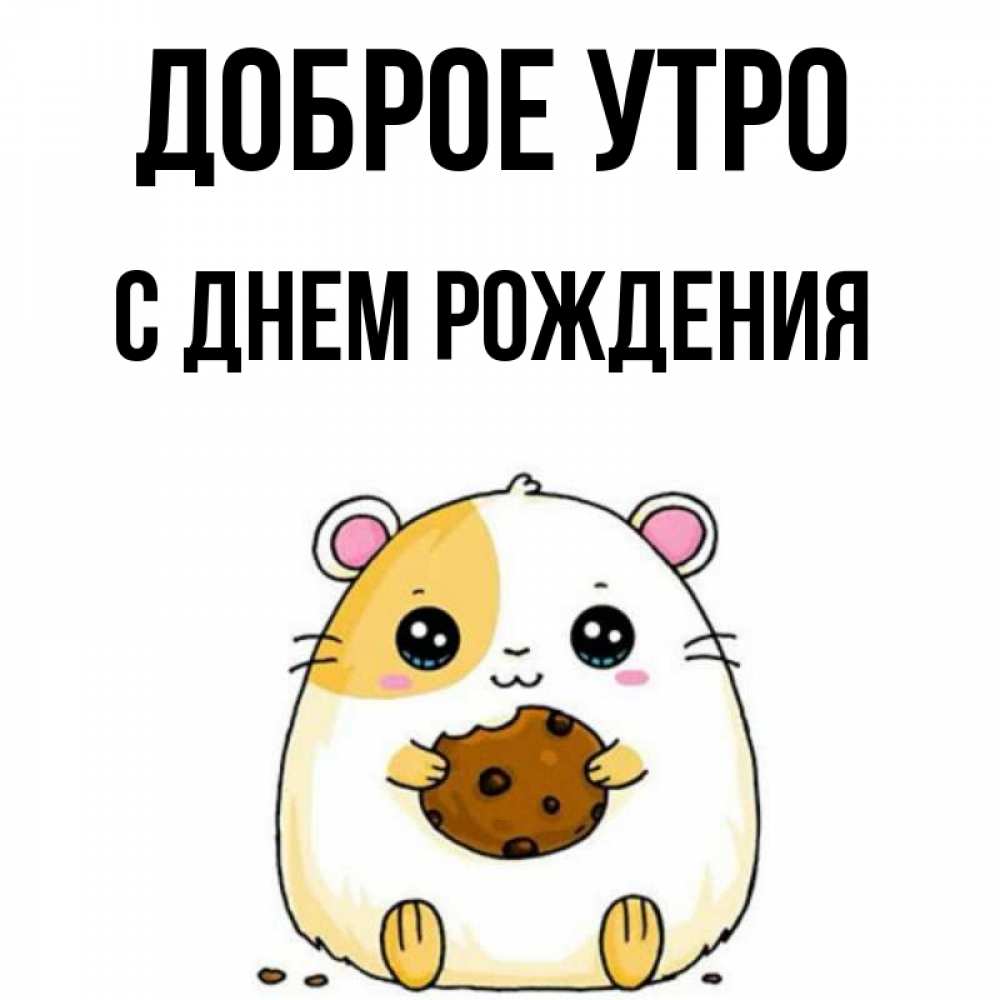 Открытка на каждый день с именем, С-днем-рождения Доброе утро есть печеньку. Утречко Прикольная открытка с пожеланием онлайн скачать бесплатно 