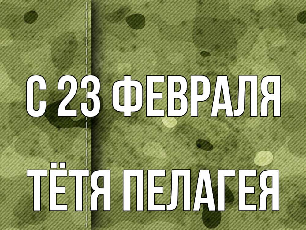 Открытка на каждый день с именем, Тётя-Пелагея С 23 февраля 23 февраля Прикольная открытка с пожеланием онлайн скачать бесплатно 