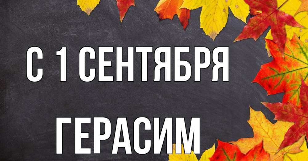 Открытка на каждый день с именем, Герасим С 1 сентября с днем знаний Прикольная открытка с пожеланием онлайн скачать бесплатно 