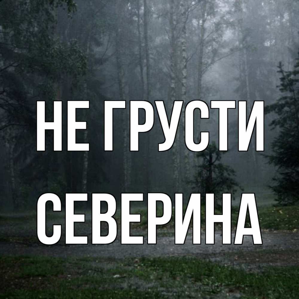 Открытка на каждый день с именем, Северина Не грусти осень Прикольная открытка с пожеланием онлайн скачать бесплатно 