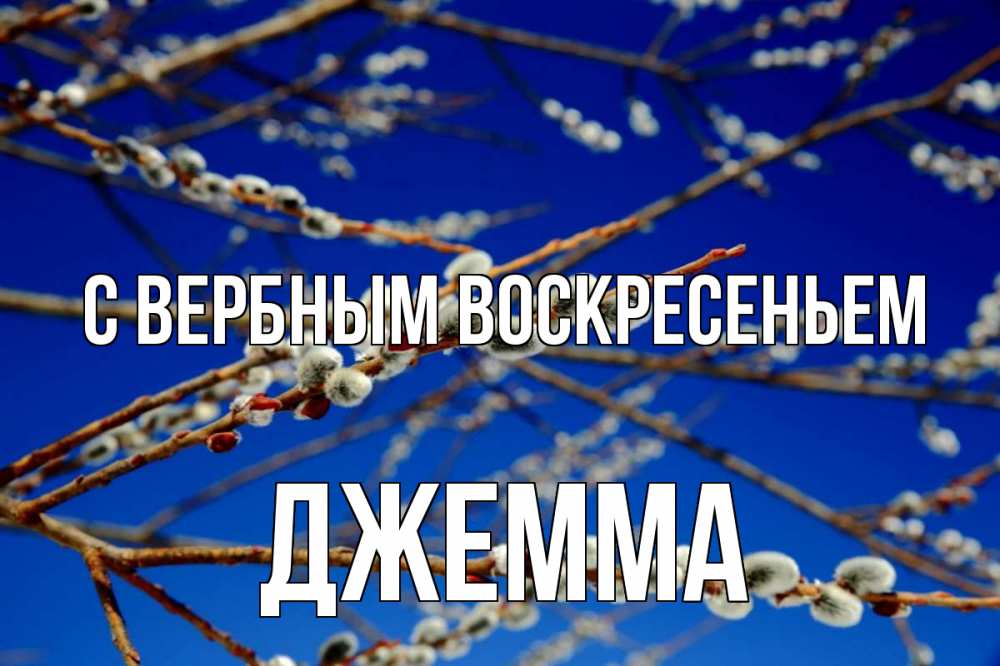 Открытка на каждый день с именем, Джемма С вербным воскресеньем верба Прикольная открытка с пожеланием онлайн скачать бесплатно 