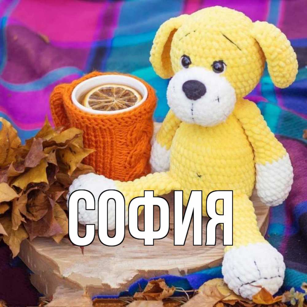 Открытка на каждый день с именем, София Главная не болей и пей чай с лимоном Прикольная открытка с пожеланием онлайн скачать бесплатно 