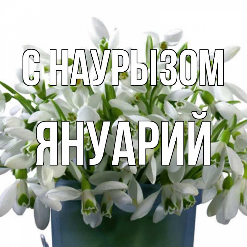 Открытка на каждый день с именем, Януарий С наурызом цветы к наурызу новый год в Казахстане Прикольная открытка с пожеланием онлайн скачать бесплатно 
