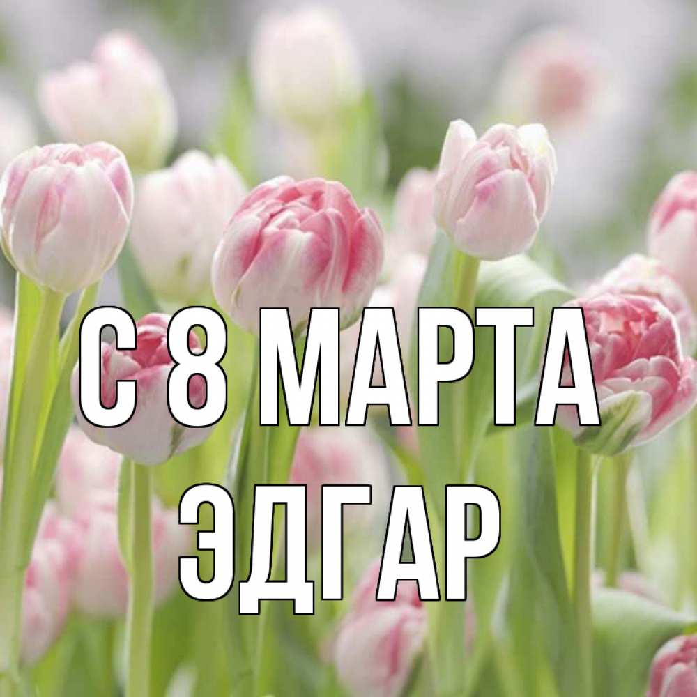 Открытка на каждый день с именем, Эдгар С 8 марта цветы Прикольная открытка с пожеланием онлайн скачать бесплатно 