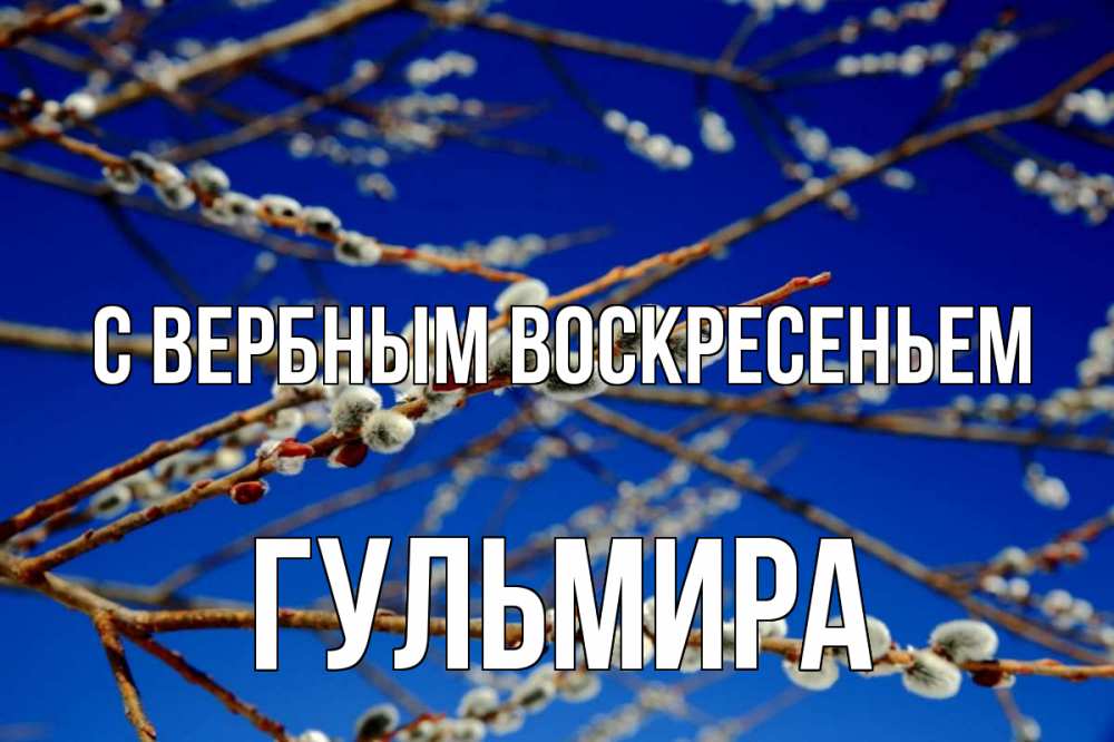 Открытка на каждый день с именем, Гульмира С вербным воскресеньем верба Прикольная открытка с пожеланием онлайн скачать бесплатно 