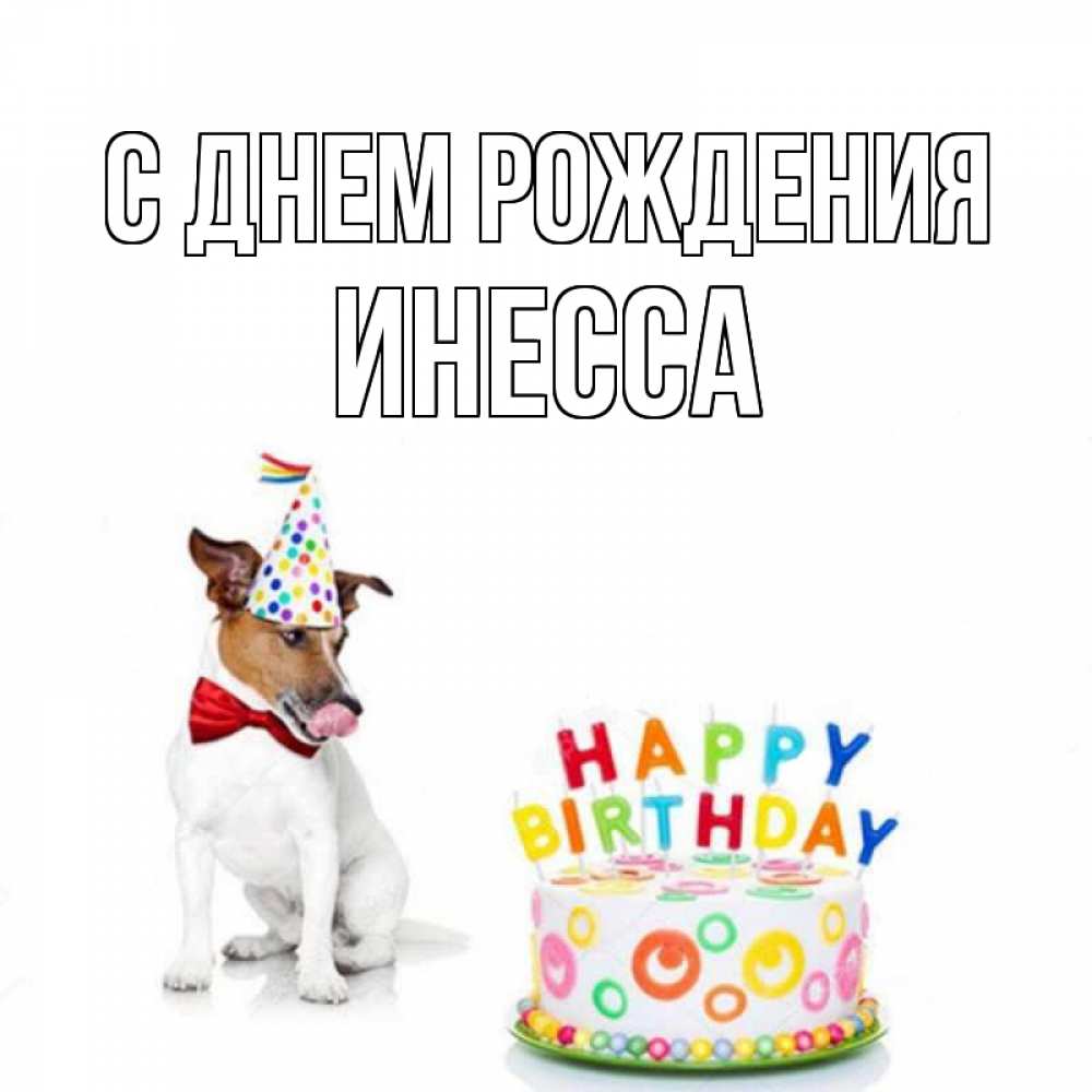 Открытка на каждый день с именем, Инесса С днем рождения праздник Прикольная открытка с пожеланием онлайн скачать бесплатно 