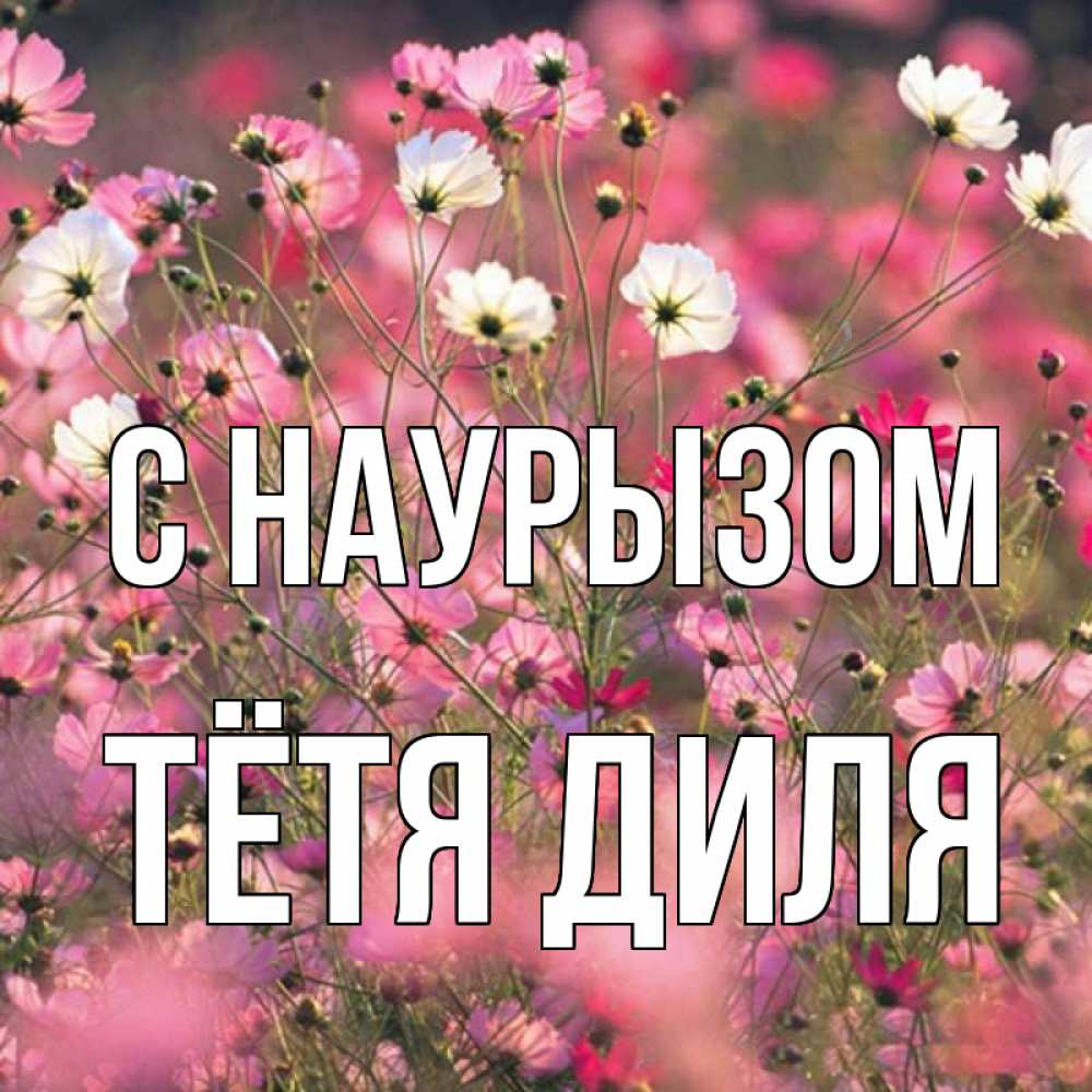 Открытка на каждый день с именем, Тётя-Диля С наурызом красиво 1 Прикольная открытка с пожеланием онлайн скачать бесплатно 