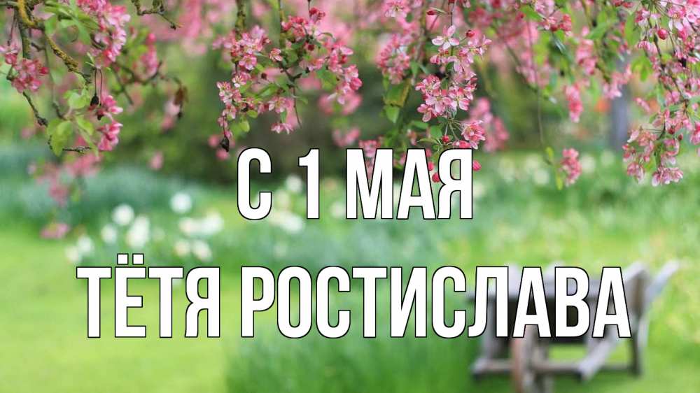 Открытка на каждый день с именем, Тётя-Ростислава С 1 мая С 1 мая Прикольная открытка с пожеланием онлайн скачать бесплатно 
